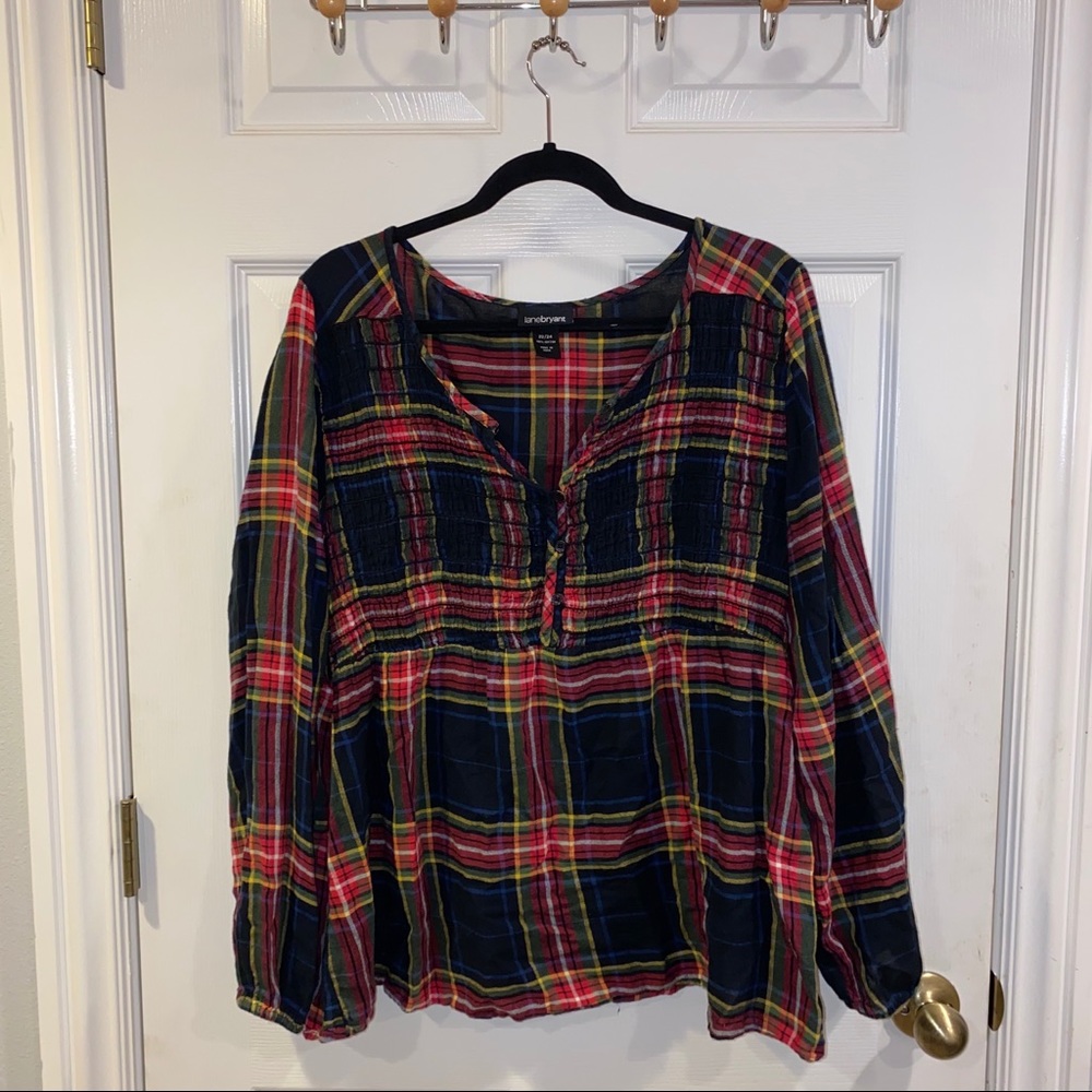 Lane Bryant Plaid Top - Size 22/24